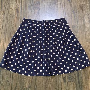 NWOT JCrew - Pleated skirt in polka-dot crepe